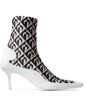 Jimmy Choo X Marine Serre Printed Ankle Boots, Brand Size 34 Us - Black