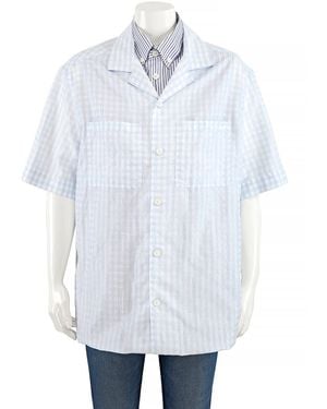 Burberry Gingham Check Print Oversized Shirt, Brand Size 8 (Us - White