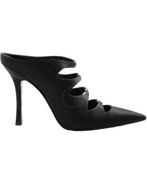 T By Alexander Wang Lolita 105 Satin Mules, Brand Size 37 Us - Black