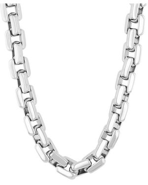 Robert Alton Stainless Steel Beveled Box Link Chain - Metallic