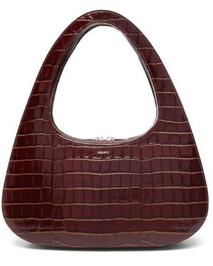 Coperni Swipe Baguette Leather Shoulder Bag - Brown