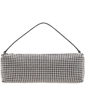T By Alexander Wang Rhinestone Mesh Heiress Soft Bag - Metallic