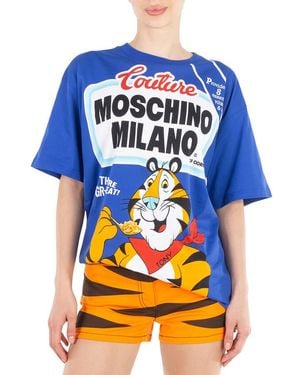 Moschino Tony The Tiger Oversized T-Shirt - Blue