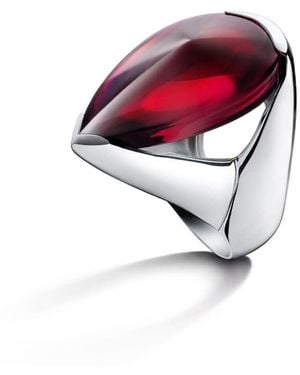 Baccarat 'Psydelic' Crystal Iridescent. Ring 2607714 - Red