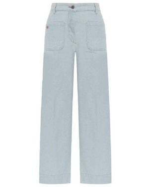 Victoria Beckham Alina Cotton Denim Jeans - Blue