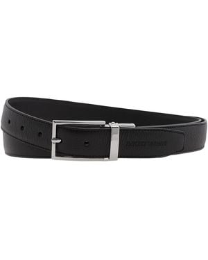 Emporio Armani Reversible Leather Belt - Black