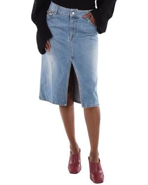 Stella McCartney Falabella Chain Denim Skirt - Blue