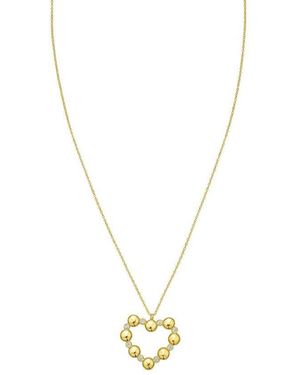 Tresorra 14K Diamond Heart Bauble Necklace - Metallic