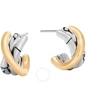 John Hardy Bamboo Small J Hoop Earring - Metallic