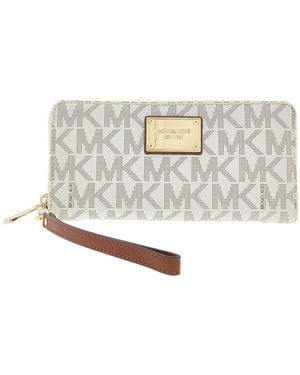 Michael Kors Michael Jet Set Travel Logo Continental Wallet - White