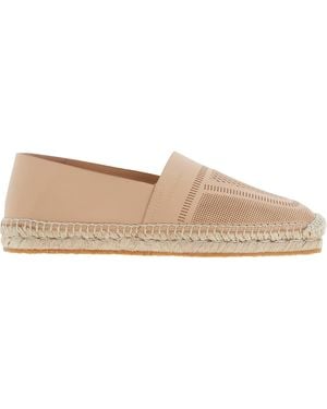 Ferragamo Seda Leather Espadrilles - Natural