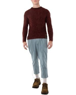 Kolor Reddish Contrasting-Trim Crew-Neck Jumper, Brand Size 1 - Brown