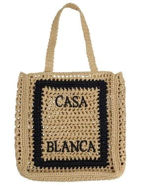 CASABLANCA Tote Bag With Logo - Metallic