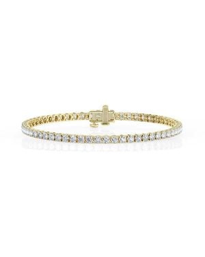 Brilliant Diamond 5 Cttw Round Lab Grown Diamond Tennis Bracelet - Metallic