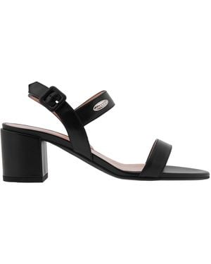 Bally Carlas 55 Leather Heeled Sandals, Brand Size 37.5 Us - Black