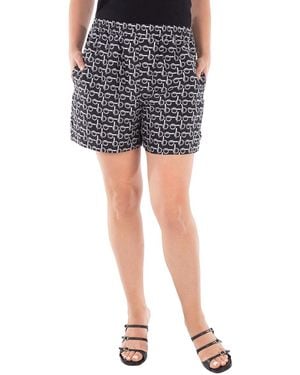 Burberry B Print Mid-Waisted Silk Shorts, Brand Size 8 (Us - Black