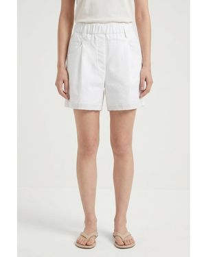 Brunello Cucinelli Relaxed Shorts, Brand Size 40 (Us - White