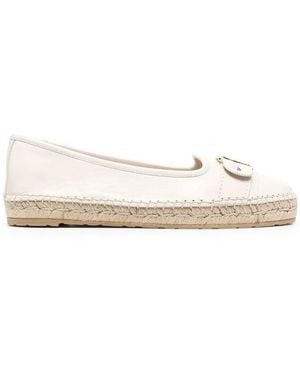 Ferragamo Vara Buckle-Detail Espadrilles - Natural