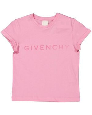 Givenchy Girls 4G-Print Cotton T-Shirt - Pink