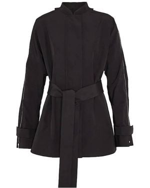 Ferragamo Belted Tailored Jacket, Brand Size 40 Us - Black