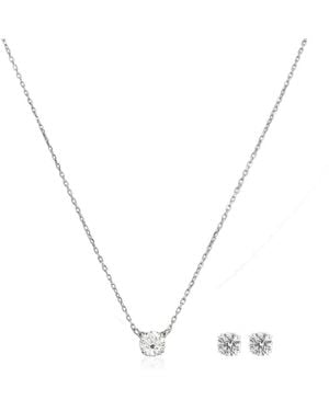 Swarovski Stilla Round Cut Crystal Set - Metallic