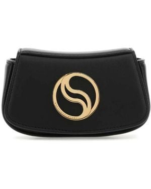 Stella McCartney S-Wave Logo Plaque Belt Bag - Black
