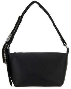 Kara Nappa Leather Shoulder Bag - Black