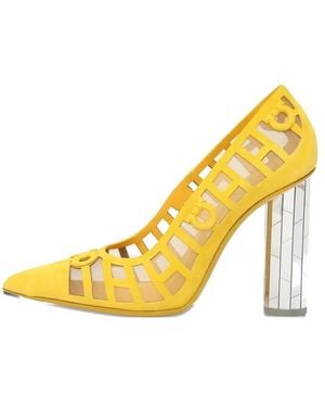 Ferragamo Ladies Heels, Us - Yellow