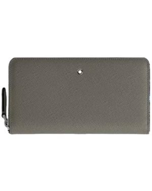 Montblanc Sartorial 12Cc Zip Around Leather Wallet - Grey