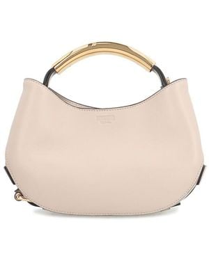 Moschino Leather Handbag - Natural