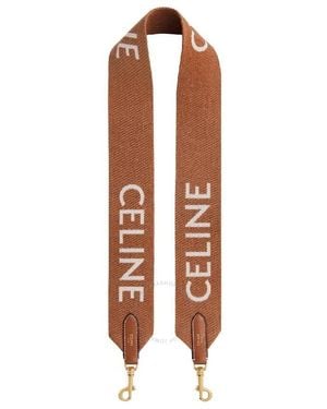Celine Jacquard Long Bag Strap - Brown