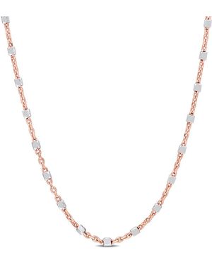 Amour Beaded Chain Necklace - Metallic