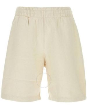 Burberry Logo-Patch Cotton Shorts - Natural