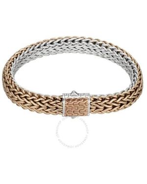 John Hardy Classic Chain Sterling And Bronze Reversible Bracelet - Metallic