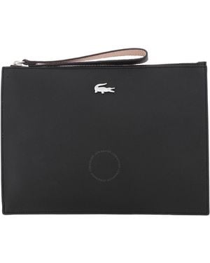 Lacoste Anna Pique Canvas Zip Clutch - Black