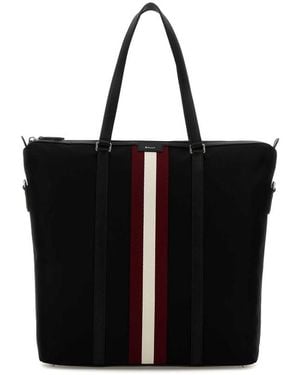 Bally Canvas Shopping Bag - Black
