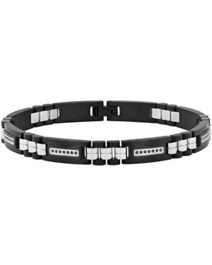 Robert Alton 1/4Ctw Diamond Stainless Steel Finish Bracelet - Black