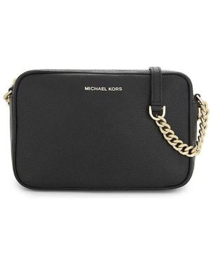 Michael Kors Ginny Leather Cross-Body Bag - Black