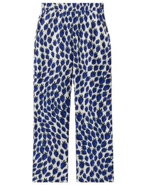 Burberry Strawberry Printed Trousers, Brand Size 6 Us - Blue