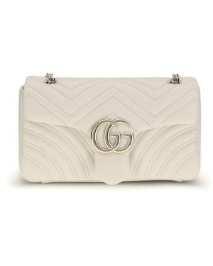 Gucci Gg Marmont Medium Shoulder Bag - White