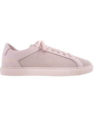 Common Projects Retro Mesh Leather Sneakers - Pink