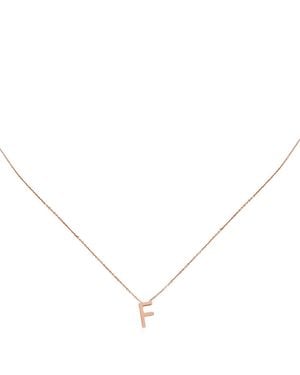 Vanrycke Ladies Abecedaire Rose Letter F Necklace - Brown