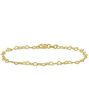 Amour 3Mm Heart Link Bracelet - Metallic