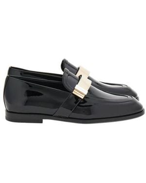 Ferragamo Dona Vernice Patent Leather Loafers - Black