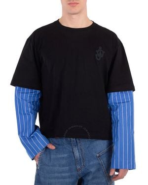 JW Anderson Anchor Layered Sleeve T-Shirt - Blue