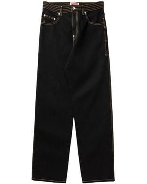 KENZO Japanese Denim Cargo Jeans, Waist - Black