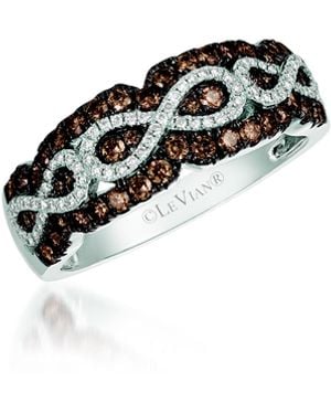 Le Vian Chocolatier Ring Chocolate Diamonds, Vanilla Diamonds Set - Black