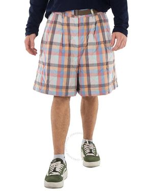 Sacai Plaid Quilted Shorts - Pink