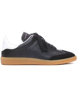 Isabel Marant Bryce Low-Top Leather Trainers, Brand Size 35 Us - Blue