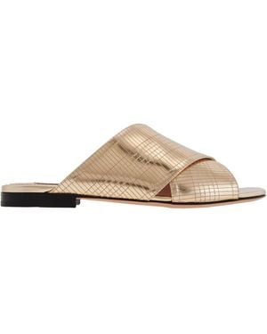 Bally Evoria Crisscross Strap Flat Sandals, Brand Size 35 Us - Natural